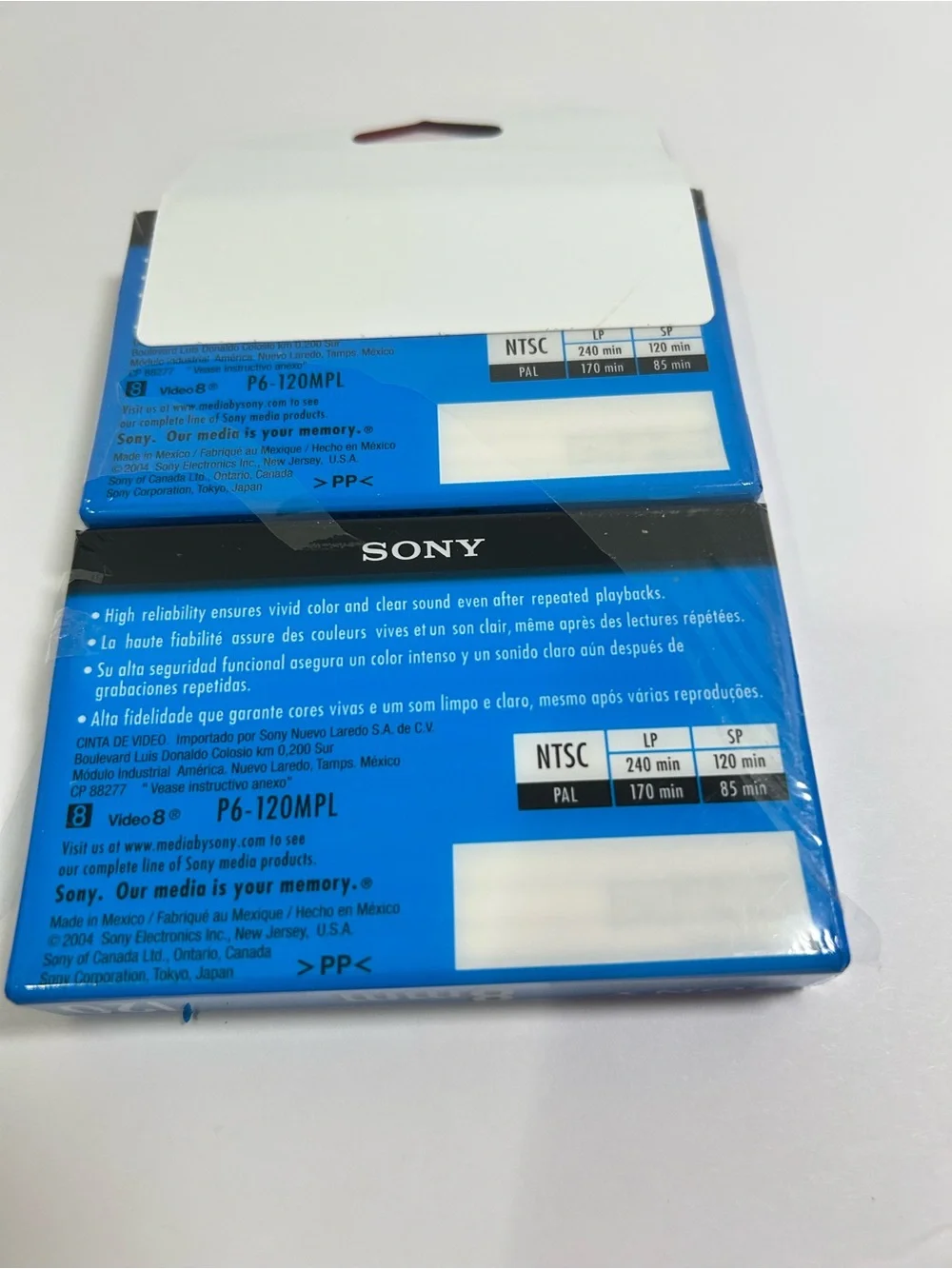 Sony 8mm 120 Minute Video 8 MP Standard Video Tapes 3 Pack NEW